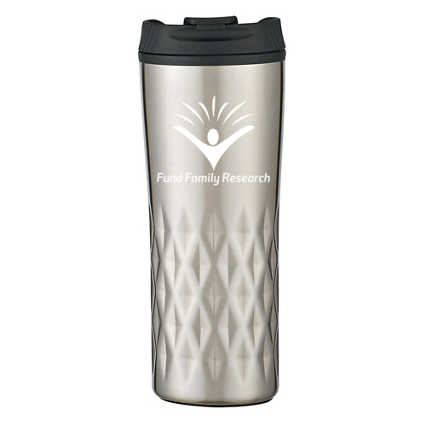 Add Your Logo: Textured Stainless Steel Travel Mug